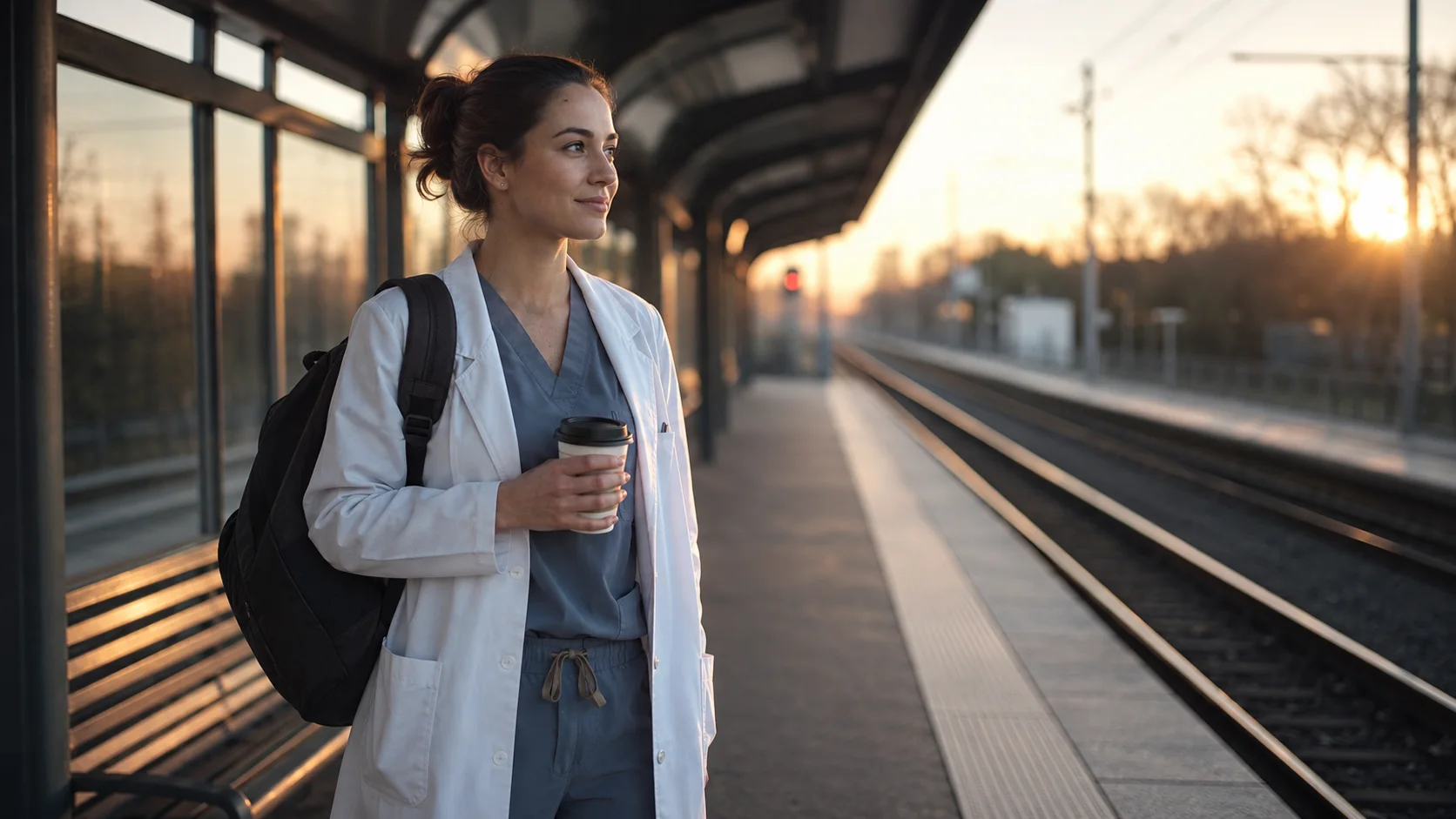 A new dental graduate commuting while waiting to begin work