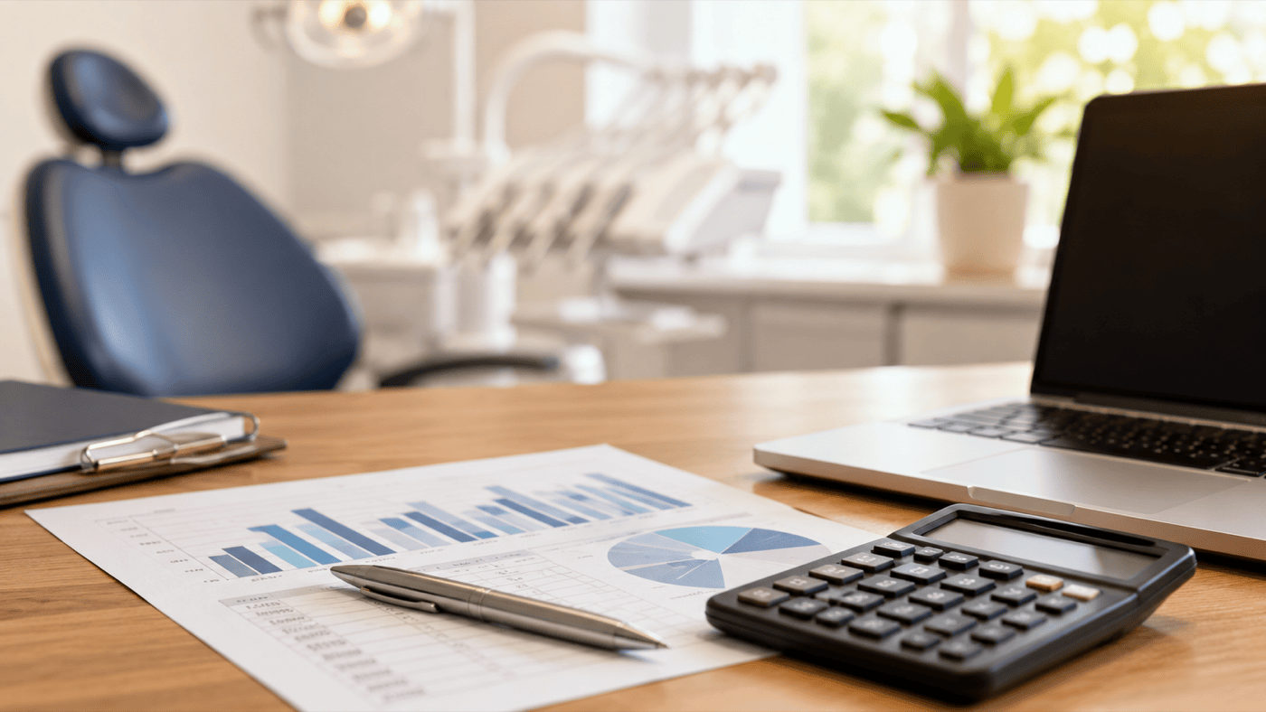 Illustration comparing three pay bases for a dental associate: gross production, adjusted production, and collections, each producing a different result from the same split.
